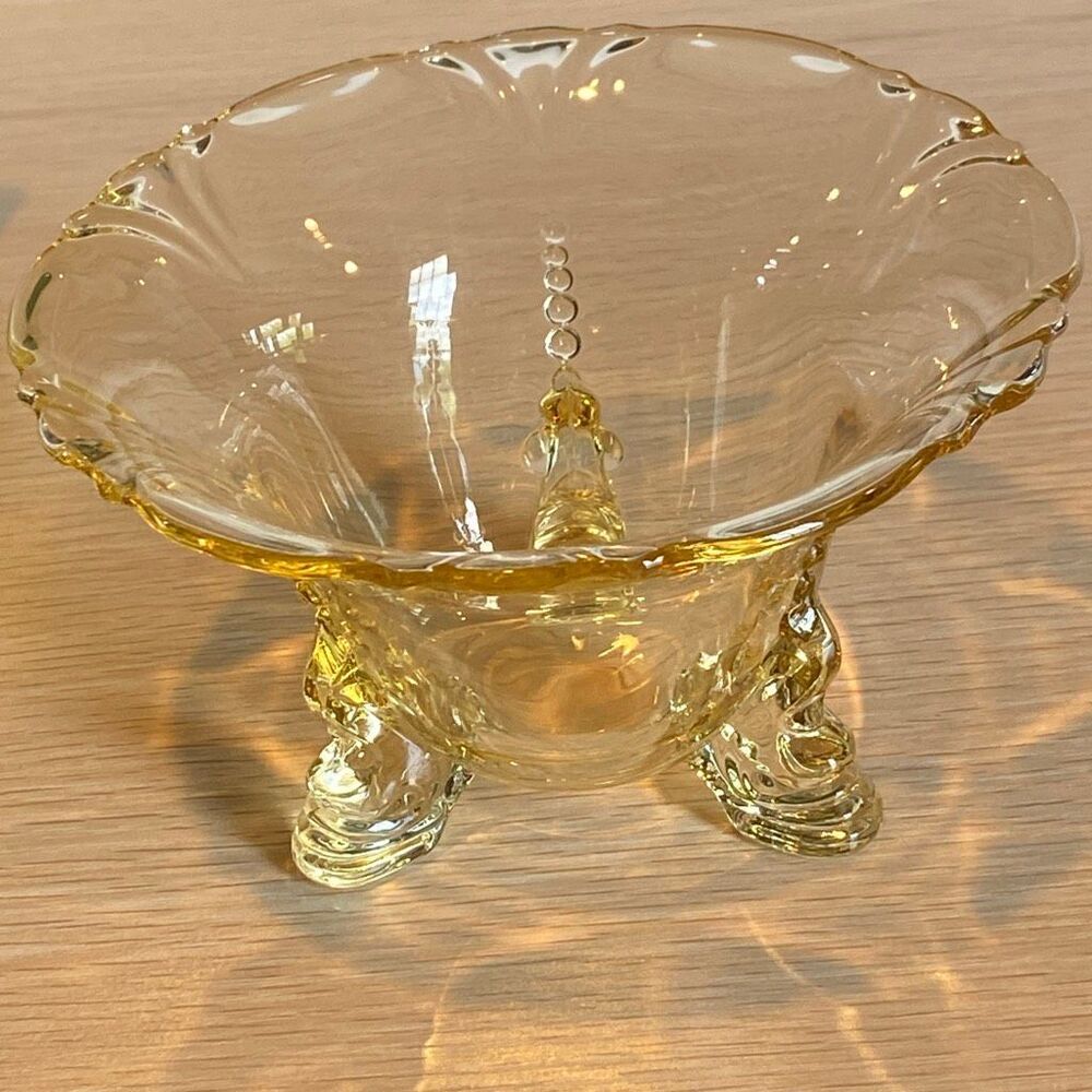 HEISEY EMPRESS SAHARA DOLPHIN FOOTED Dish 5.25 - Picture 7 of 9